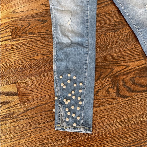Zara pearl jeans Perfect like new Size 4 Beautiful! - Picture 5 of 10